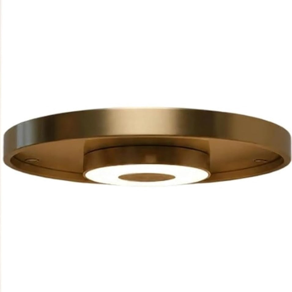 Kabelloses LED-Wandregal - cordless led shelf brass detail