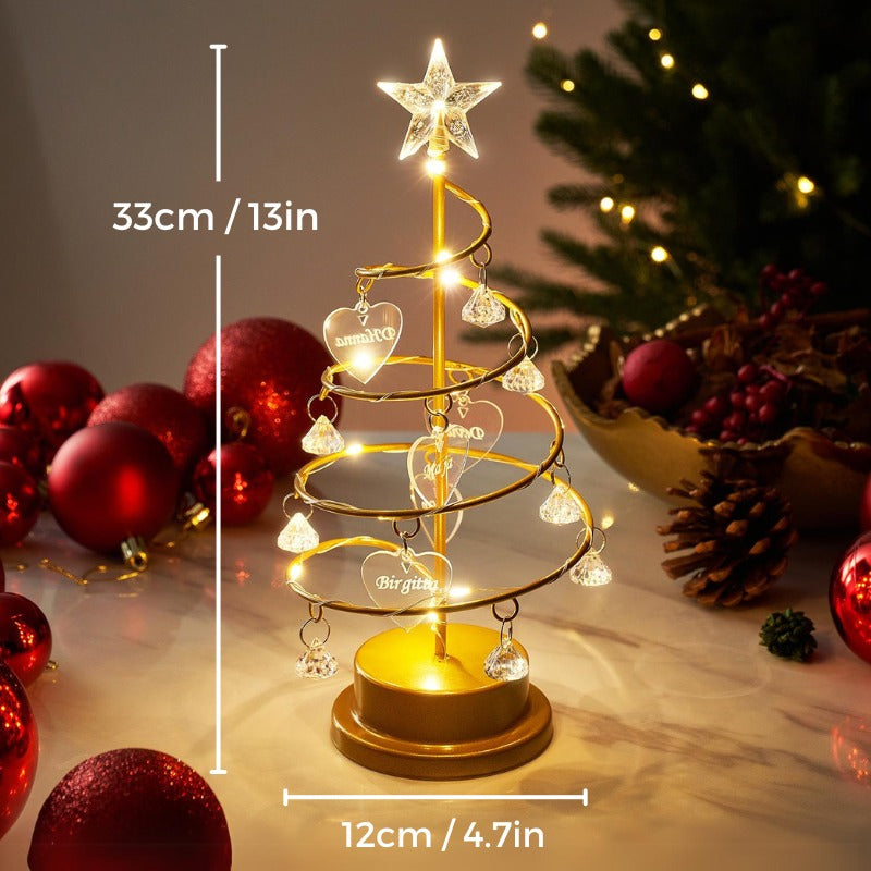 Familienbaum | Personalisierte Weihnachtsbaumlampe