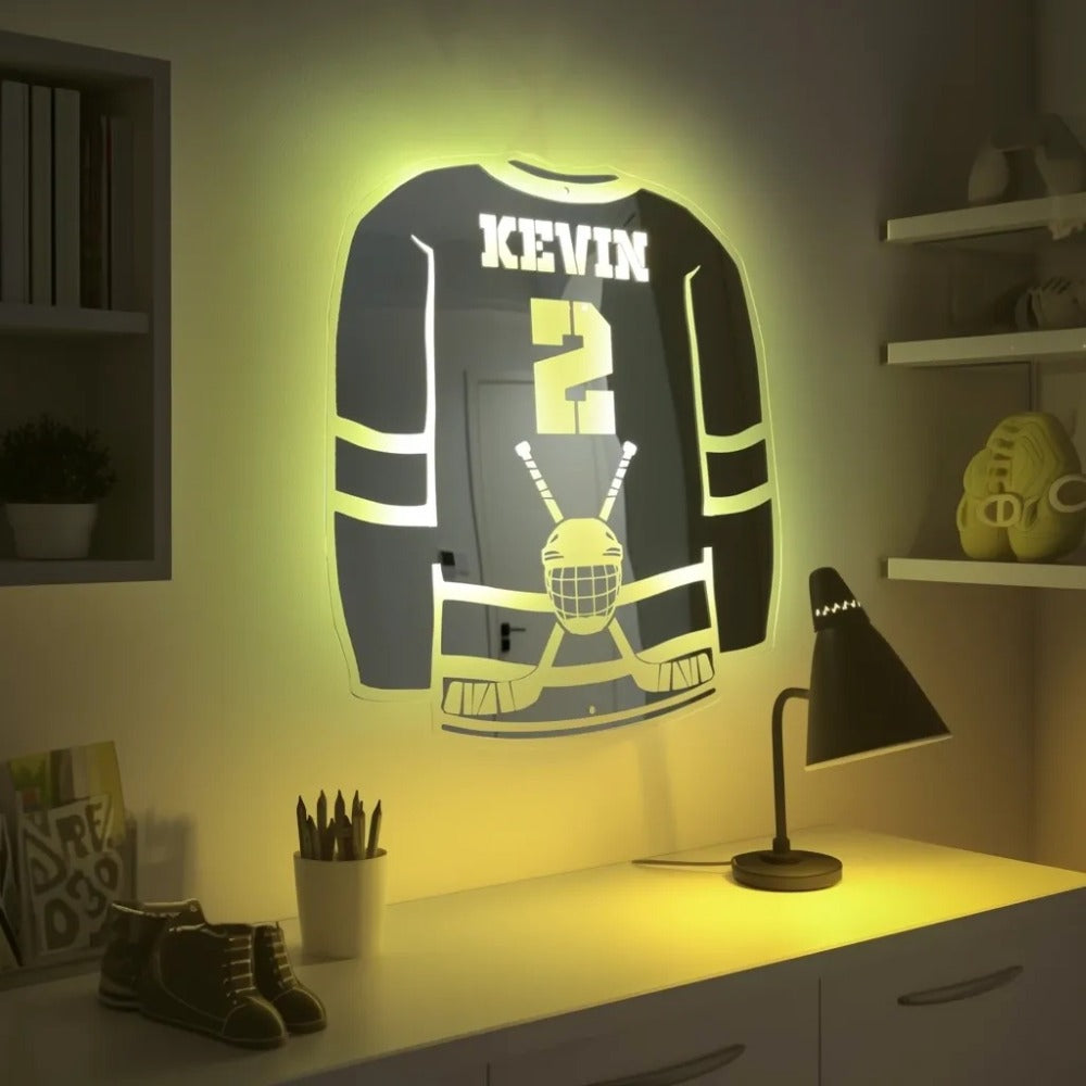 Eishockeyspieler | Persönlicher LED-Spiegel