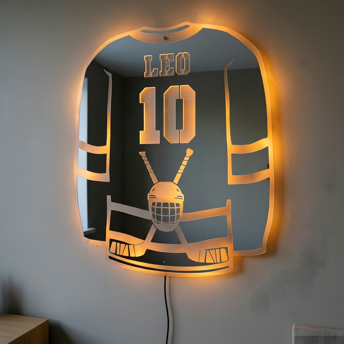 Eishockeyspieler | Persönlicher LED-Spiegel